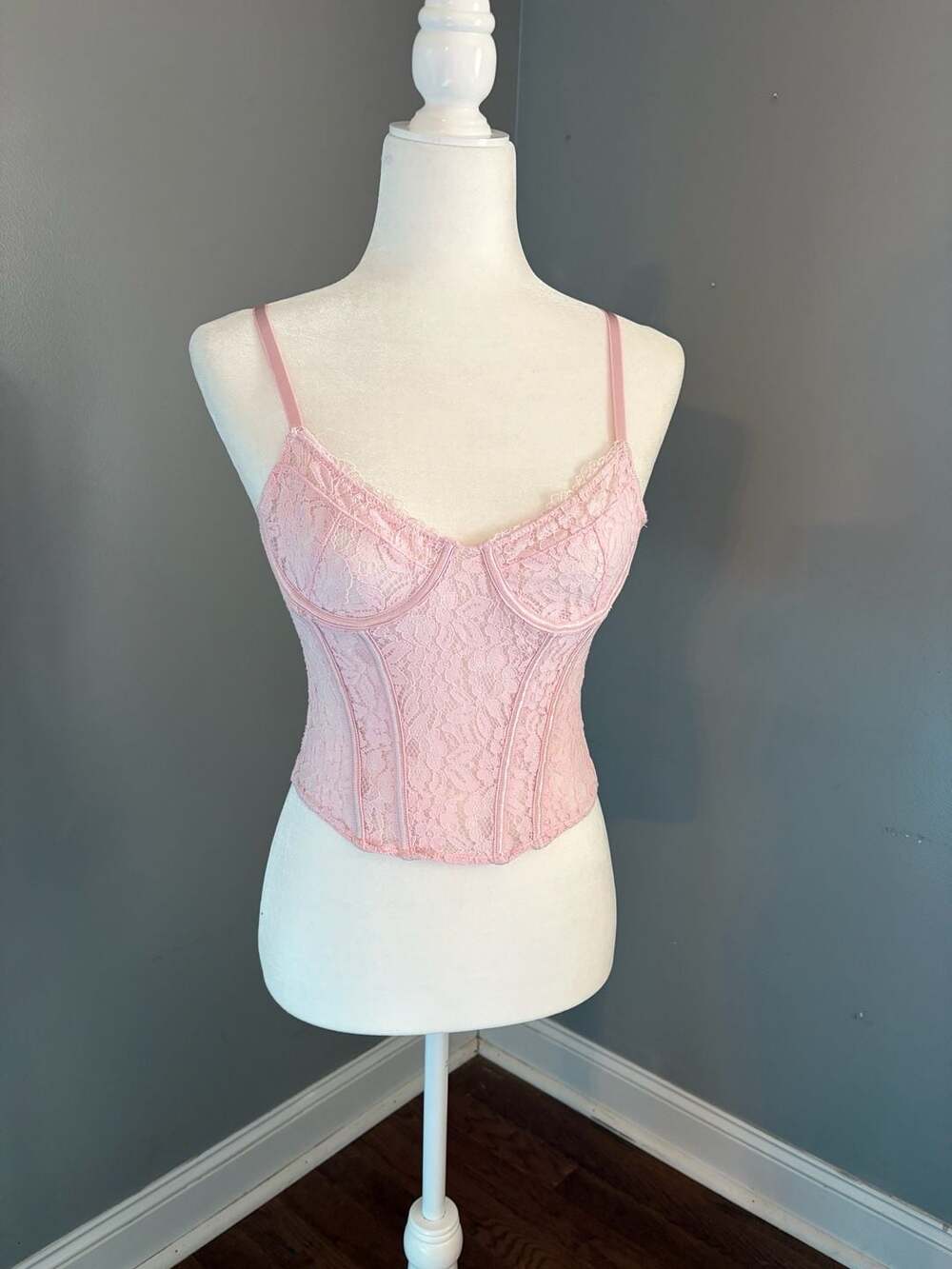 Pink Lace Corset Top
